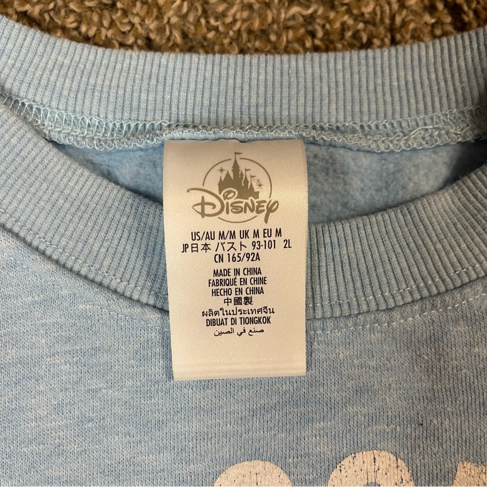 Disneyland Feels Good to be Home Crewneck Sweatshirt Baby Blue Size Medium - Picture 4 of 9